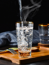 Japanese-style Phnom Penh glass ins wind transparent heat-resistant hammer pattern water cup set Household juice milk tea cup