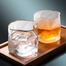 Japanese-style whisky glass Household transparent net red frosted glass water cup ins wind cup set beer cup