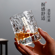 decleor new cup holder Master handmade whiskey cup Japanese-style Western household glass bark pattern beer cup