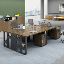 Staff Desk chair combination minimalist modern steel frame Screen Station 4-4 Peoples office furniture