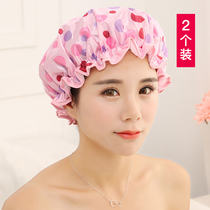 Double-layer cap cap cap Lady waterproof kitchen anti-oil smoke bath shower cap hair cover shower cap shower thickening