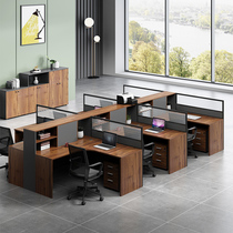 Staff desk simple modern 46 people working position three or four screen partition card holder office table and chair combination