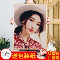 Thinkpin painting nail painting diy custom photo handmade gift photo puzzle press nail creative portrait homemade
