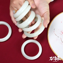 Xinjiang Shi Rucheng Hetian Jade live and end mutton white jade bracelet women and white jade bracelet