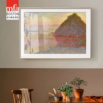  MFA Boston Museum of Fine Arts Monet Haystack decorative painting Living room hanging mural Home good gifts