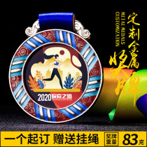 Games medal production Marathon running Basketball football Badminton game Metal medal small listing customization