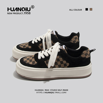 HUANQIU board shoes women autumn and winter minority design Women shoes ins tide Joker thick soled Korean version of ulzzang canvas shoes