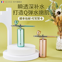 France VLVEE high pressure oxygen injector spray gun handheld portable Nano spray water supplement instrument beauty salon home