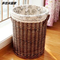 Basket clothing storage bucket clothes rattan basket toilet bamboo basket basket clothes drying basket