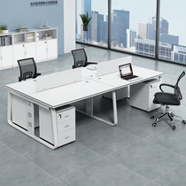 Office table and chair combination staff office table computer table and chair 2 4 6 people screen Station card holder furniture