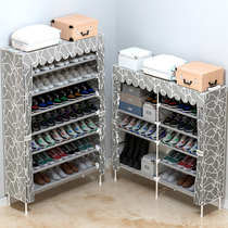 Shoe shelf household door simple multi-layer dust-proof cloth shoe cabinet dormitory indoor good-looking economical storage large capacity
