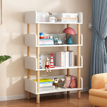 Simple Landing Bookshelf Living Room Solid Wood Multilayer Shelve Childrens Bedroom Containing Shelf Home Small Net Red Bookcase