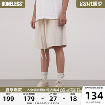 BONELESS Customized Flower Material Shorts American High Street Tide Large Wide Leg Drawing Lets