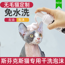 No hairy cat special to oil black chin Baba dry cleaning foam Svenx bathing supplies free of water wash body lotion