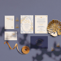 Fang inch Lis original dragon and phoenix wedding wedding invitation high-end wedding invitation Chinese invitation wedding banquet Chinese and Western integration