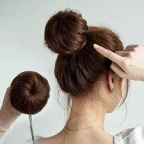 Wig bag ball head fluffy natural real hair flower bud simulation messy hair bag half ball turber