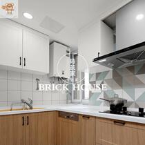 Morandi Blue Flower Tiles 300 Nordic Bathroom Toilet Blue Floor Tiles Non-Slip Kitchen Porcelain Antique Bricks