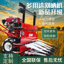 Multi-functional mowing machine cutting bench farmers use small corn straw self-propelled hand-push reaper cut pole clover clover