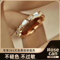 Snake ring girl mesh red pure silver 18k rose gold white skeleton finger of small people design light luxury high sense