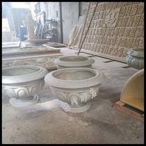  Guofeng artificial sandstone carving FRP production flower bowl relief garden courtyard viewing art decoration materials