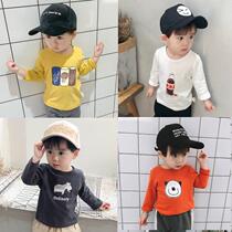 Baby Cotton T-shirt men 1-3 years old spring and autumn children long sleeve base shirt baby 2021 new children tide clothes