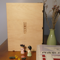  Jiangnan Ancient Town book stand DIY handmade wooden bookcase decoration three-dimensional architectural model creative birthday gift female