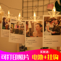 Photo clip light LED Star Light love net Red Wall bedroom room romantic decoration birthday layout