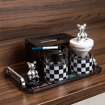 ins wind personality creative trend ashtrays modern light lavish with lid home living room swing piece anti-grey flying office