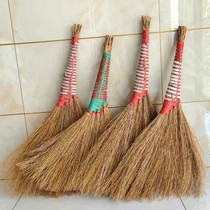 Iron brooms grass brooms handmade old-fashioned brooms household courtyard factories rural golden grass thick broom