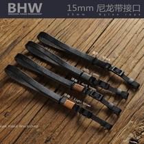 (BHW) camera wrist strap leather SLR Canon Nikon top layer cowhide hand rope hanging retro belt