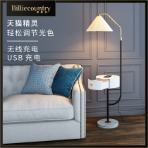 Floor lamp living room bedroom bedside lamp Nordic ins Wind minimalist light luxury sofa side coffee table Net red vertical table lamp