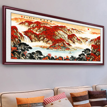 Lucky strike head traditional Chinese painting landscape painting living room hanging painting decorative painting office backing mountain fortune feng shui cornucopia mural