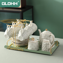 Light luxury coffee cup set high-end home English afternoon tea set Tea Cup high-value ceramic coffee cup Cup Saucer