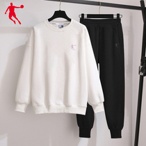 Jordan Sports Suit Women 2022 Spring Official Web Flagship Casual Loose Long Sleeve Sweatshirt Body Sport Pants