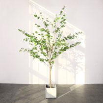 Nordic ins style simulation plant decoration Japanese hanging bell tree indoor fake green plant living room floor-to-ceiling potted large ornaments