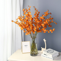 High quality autumn dance orchid artificial flower light luxury dining table flower indoor living room pastoral style fake flower decoration ornaments