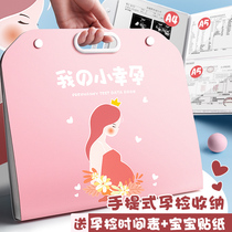 Portable portable pregnancy test report sheet storage book Pregnant mother B ultrasound pregnancy test collection information book a4a5 large capacity multi-functional pregnant pregnancy birth test file record folder storage bag