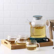 UTSUWA Nordic Ceramic Flower Teapot set Heat-resistant glass candle heating Afternoon tea flower tea fruit teapot flower