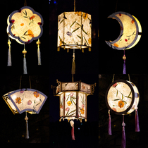  Creative Mid-Autumn Festival lantern DIY handmade Papyrus palace lamp Homemade material package Ancient style childrens portable lantern