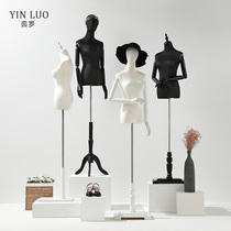 Wedding dress model shelf women's display frame half body black and white photography props clothing store dummy table