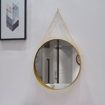 Punch-free wall hanging dormitory vanity mirror wall bathroom mirror wash table mirror toilet mirror bathroom mirror