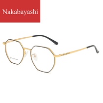 Glasses blue light myopia glasses mens frame trend women with degree fatigue eye protection flat frame retro literature and art