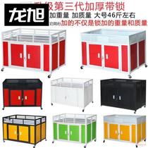 Metal shopping malls selling small carts set up stalls cabinet shelves can promote fruit shops double-layer cabinets