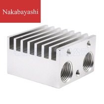 3D printer accessories E3D single-head two-color mixing nozzle heat sink e3d metal DIY extrusion aluminum block