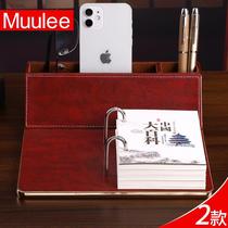 2022 desk calendar customized Multifunctional leather pen holder weekly calendar desktop ornaments customized Chinese style office calendar meter