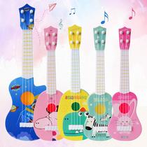 Manufacturer straight for children Small number simulation instruments Yukri Mini four strings can be played early to teach music toy