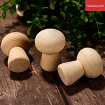 Simple Nordic wooden wood mushroom head Childrens painted toys DIY crafts decorative ornaments