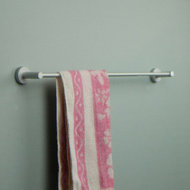Space aluminum towel rack round foot single rod space aluminum towel rod towel hanging