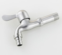 Quick open 304 stainless steel faucet thickening 4 points lengthy single cold washing machine faucet Factory Direct
