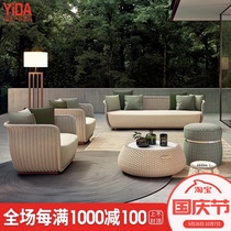 Outdoor sofa courtyard villa hotel leisure furniture garden balcony outdoor terrace coffee table rattan sofa combination
